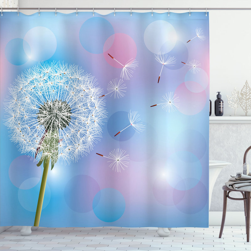 Shower Curtain with Hooks Included, 70" H x 69" W