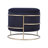 Mercer41 Elegant Velvet Round Ottoman with Gold Frame and Storage-741345406