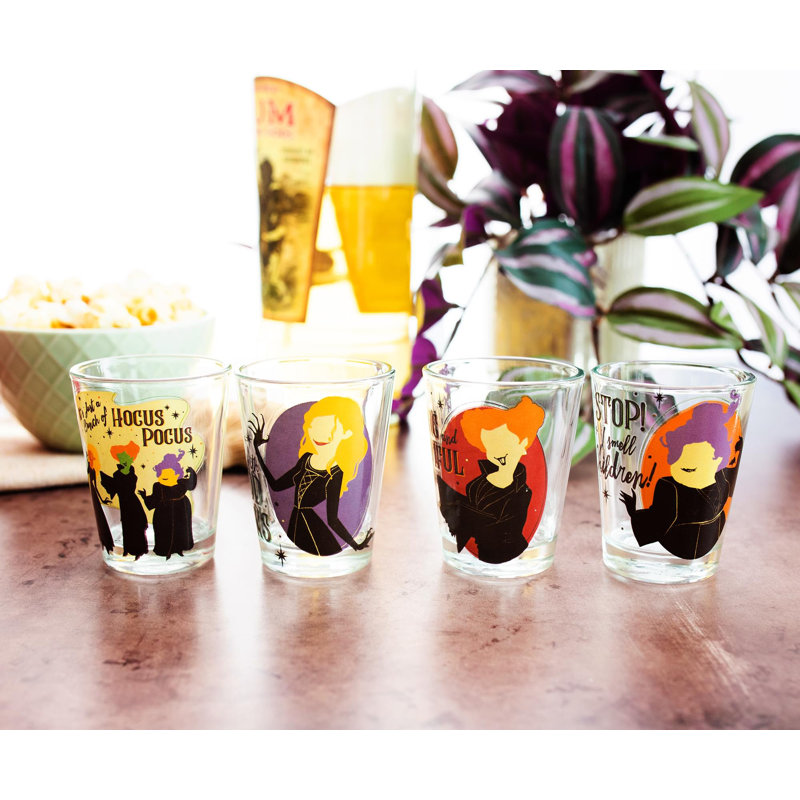 Mini verres à liqueur Disney Hocus Pocus Sanderson Sœurs | Ensemble de 4