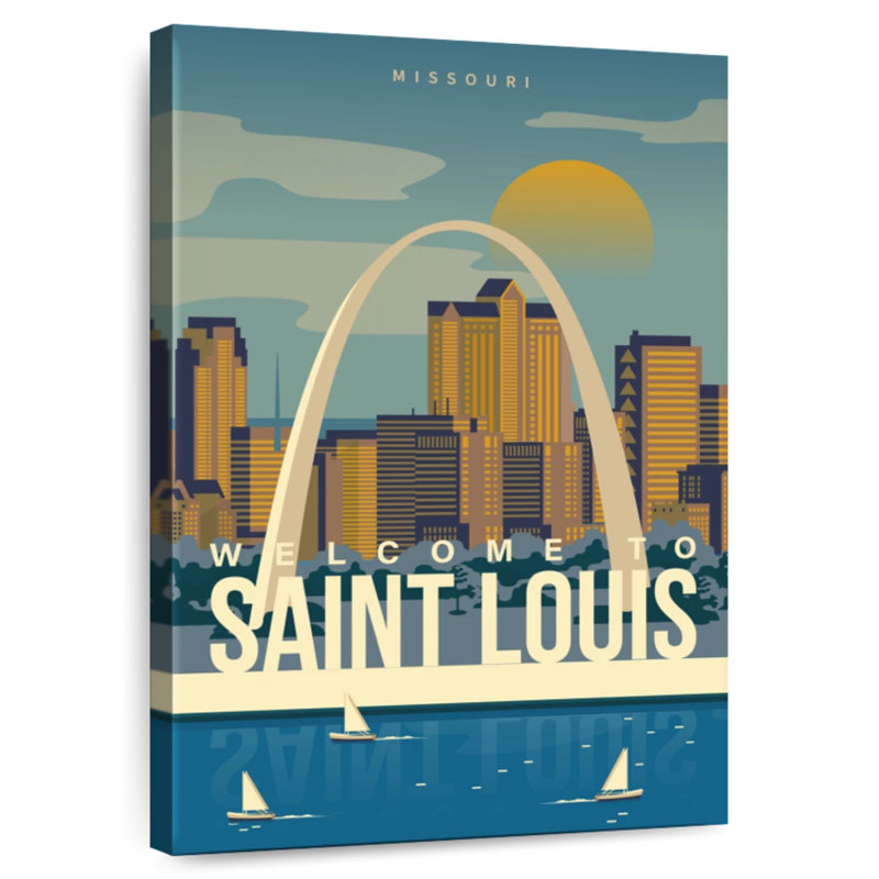 Affiche Aime Saint Louis Arch, H 30 po x l 20 po