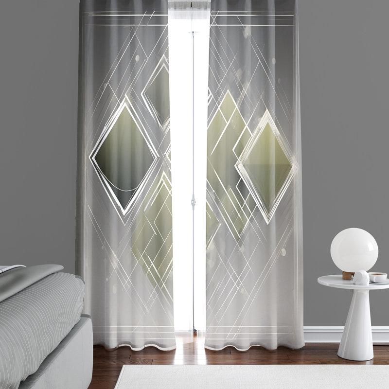 Semi Sheer Curtain Pair, 40" W x 61" L