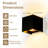 Aluminum Led Wall Sconces, Modern Black Square Waterproof Wall Light Up Down Lighting For Indoor & Outdoor Use (set Of 2)-79956961