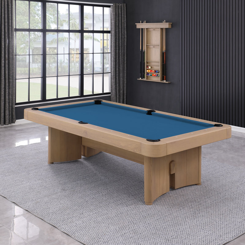 Table de billard en ardoise avec plateau de salle à manger Axis, Bleu électrique, 8 pi: H 31,69 po x l 103,03 po x P 59,02 po