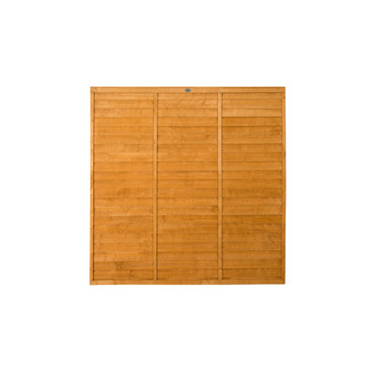 182.5cm H x 182.8cm W Golden Brown Wood Fence Panels
