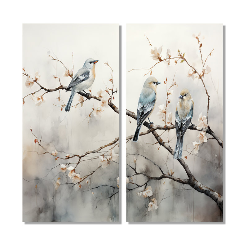 Birds On The Brink IV - Bird Large Wall Art, 20" H x 24" W, Wrapped Canvas, Does Not Apply