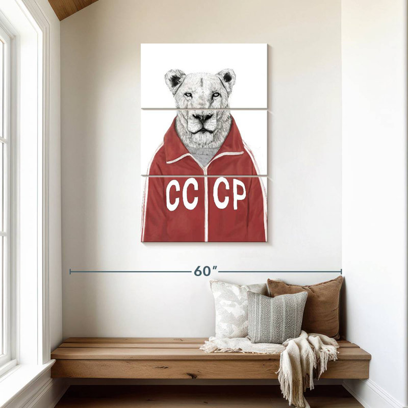 Brampt Soviet Lion, 45" H x 28" W