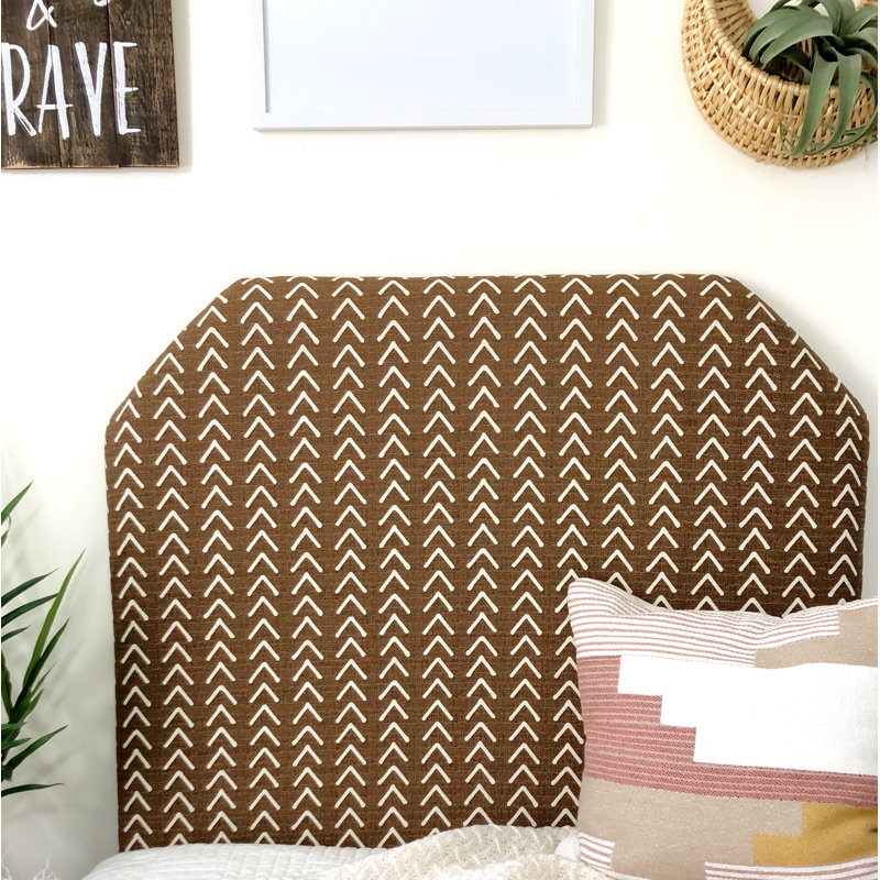 Cullompt Brown Boho Caramel College Dorm Twin XL Headboard with Hook & Loop Fastener