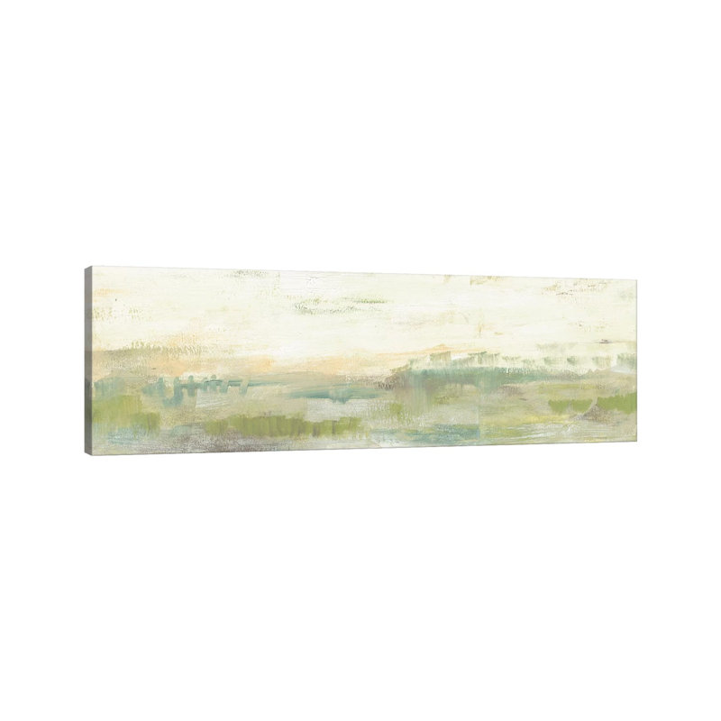 Greenery Horizon Line I by Jennifer Goldberger - Wrapped Canvas Panoramic Painting, 30.48 cm H x 91.44 cm W x 1.91 cm D