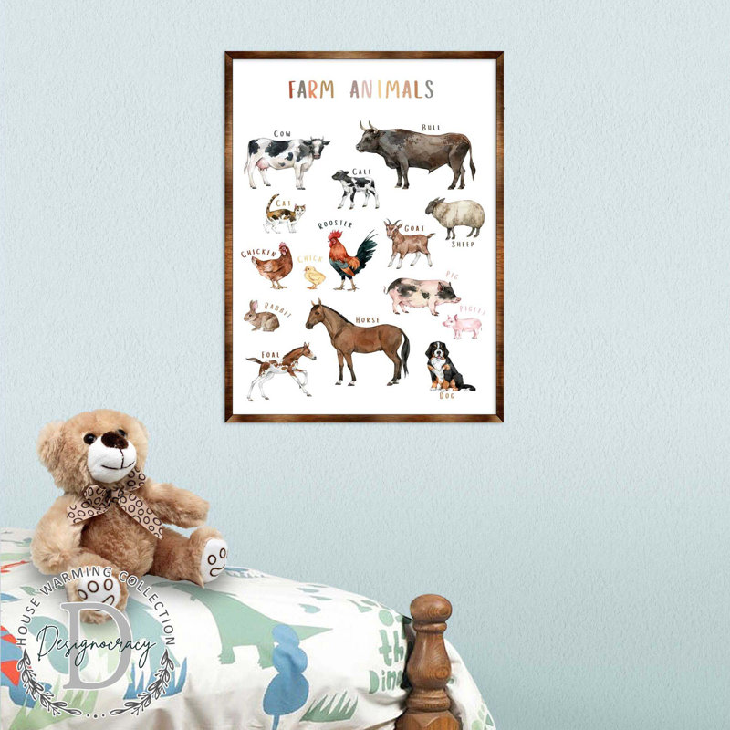 Art encadré Curwensville Farm Animals, H 32 po x l 24 po x P 0,5 po