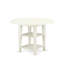 Ensemble de table de salle à manger 3 pièces composé d'une table de cuisine ronde avec Dropleaf et tablettes et 2 chaises, lin blanc-190305274