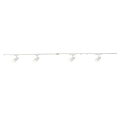 Paolo 4 Light (1-in) White dimmable 4000K LED Trilo Track Ceiling Kit