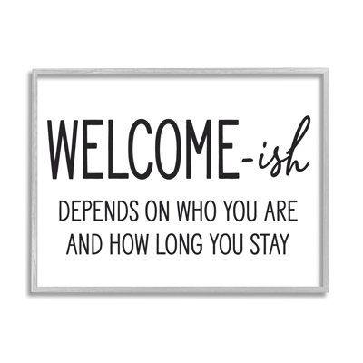 Panneau d'entrée amusant Welcome-Ish