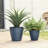 Amiin Modern Tapered Round Plastic Planter Set of 2, Indoor Outdoor HDPE Pot Planters-2064560733