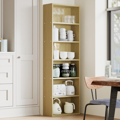6 Tiers Standard Bookcase Storage and Display Bookshelf