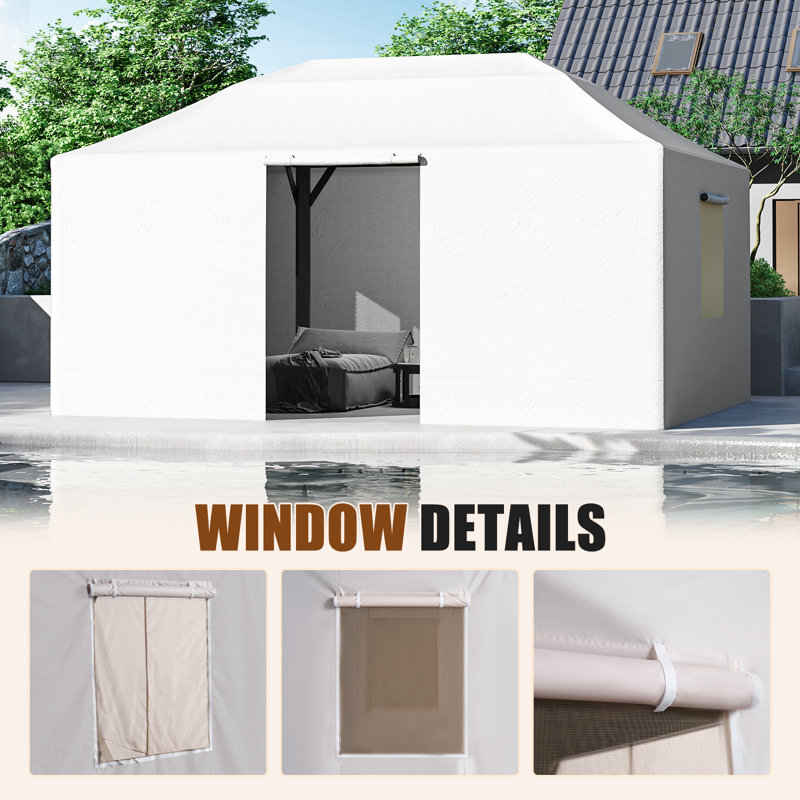 Gazebo Cover Fits 16 X 12 Ft Hardtop Gazebos, 110" H x 192" W x 144" D