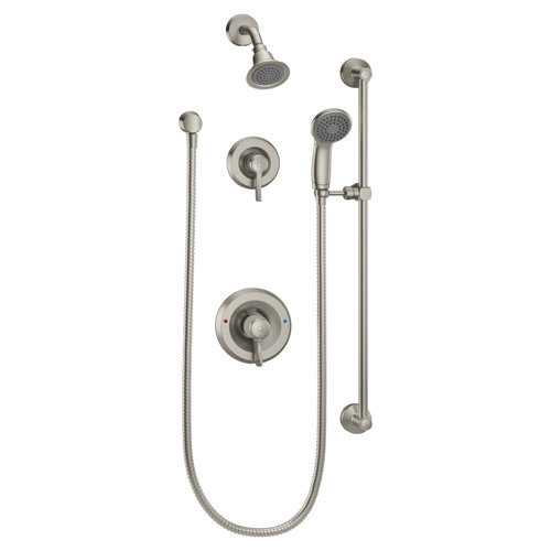 Moen M-Dura Complete Shower System with Posi-Temp | Wayfair