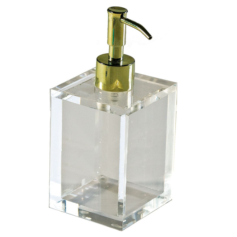 Soap / Lotion Dispenser, Gold/Clear