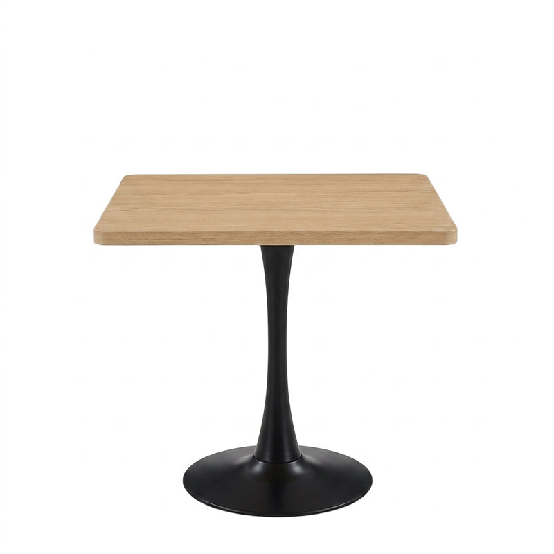 Table de salle à manger Mid-Century, 28.7"H x 27.8"L x 27.8"W, Natural