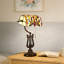 Lampe de table en verre coloré Tiffany, ampoule incluse H 14,2 po x l 7,9 po