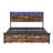Metal Platform Bed: Wooden Headboard, Footboard USB, Charging, 2 Drawers-385148788