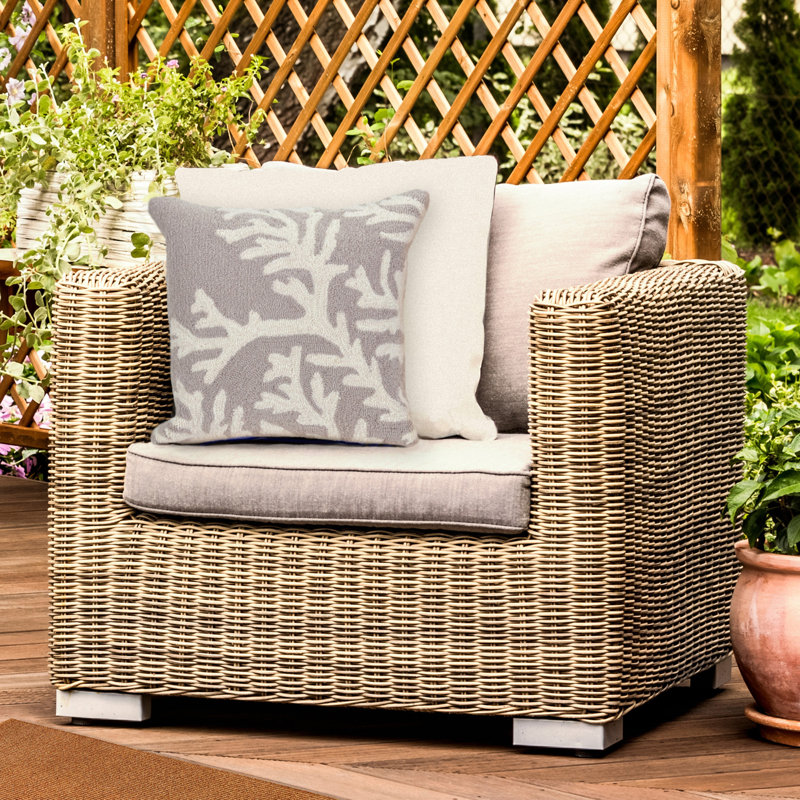  Housse de coussin d'extérieur carré Coral, Argent