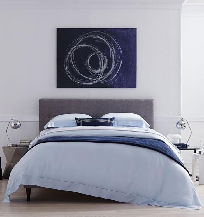 Fiona Sateen Fitted Sheet, Full Fitted Sheet, Powder