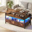 Lift Top Coffee Table with Storage and LED Lighting