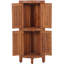Kai Two-Level Corner Teak Tower Floor Cabinet