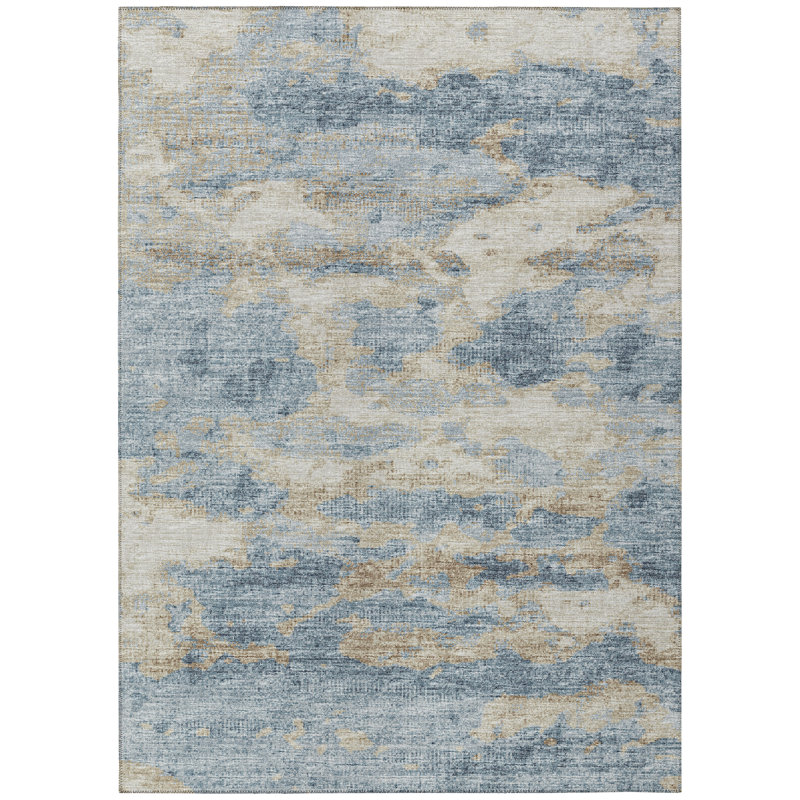 Yamily Abstract Indoor / Outdoor Rug, Rectangle 3' x 5'