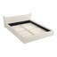 Queen Velvet Upholstered Platform Bed - Curved Headboard, No Box Spring Needed-299868535