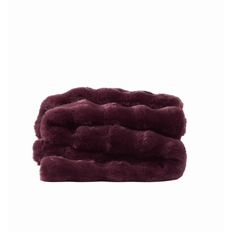 Jeté en fausse fourrure Frye Bubble, Figue