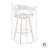 Robinett Modern Swivel Counter or Bar Height Bar Stool with Arms and Open Low Back in Metal and Faux Leather-729508073-729508076