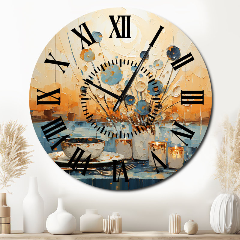 Horloge murale de cuisine Blue Blue, Surdimensionné