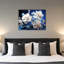«Serene Petals of White and Blue Orchids», impression sur toile, art mural de qualité supérieure pour le salon, 24 x 32 po