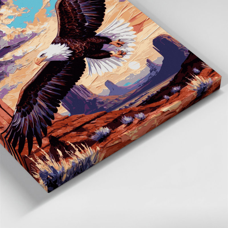 «Southwestern Animals Birds of Prey», art mural sur toile brune, H 12 po x l 12 po