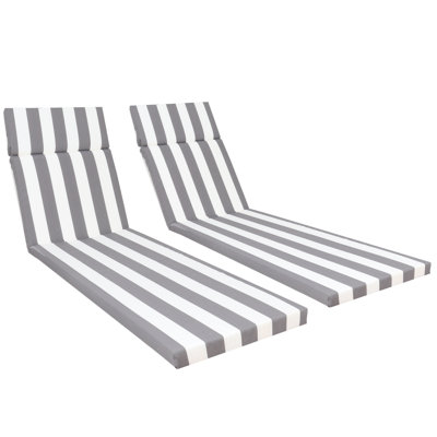 Ensemble de 2 coussins de chaise longue d'intérieur / extérieur