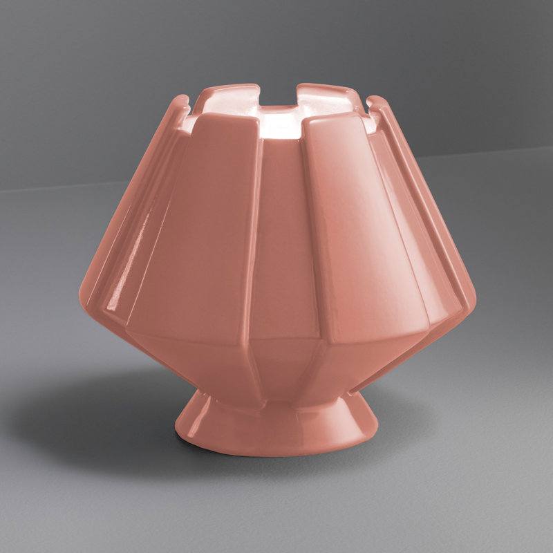 Kleiber Ceramic Novelty Lamp, Gloss Blush, Incandescent