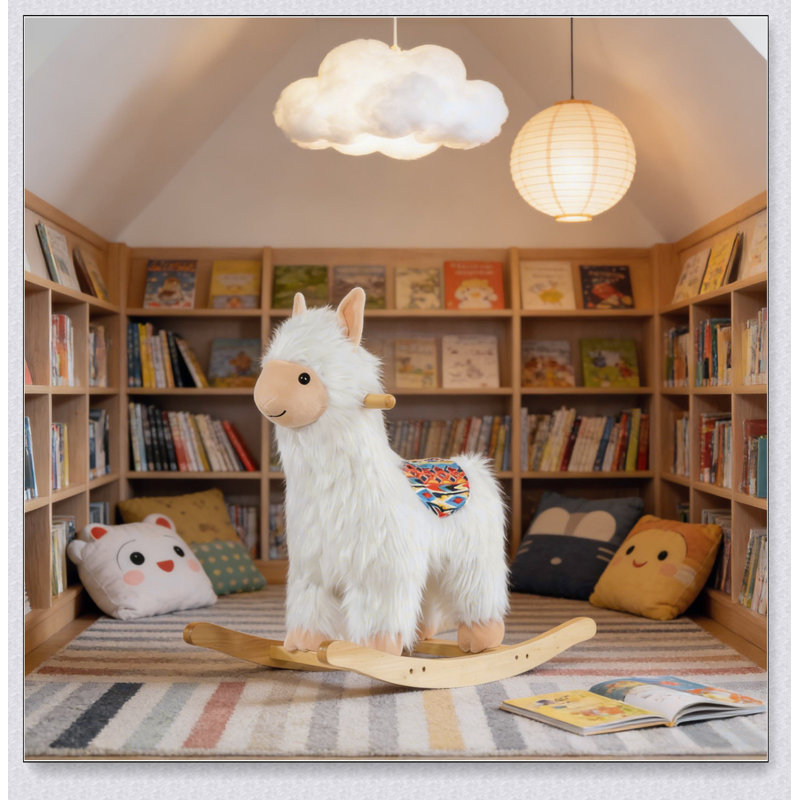 Jouet à bascule style lama pour enfants