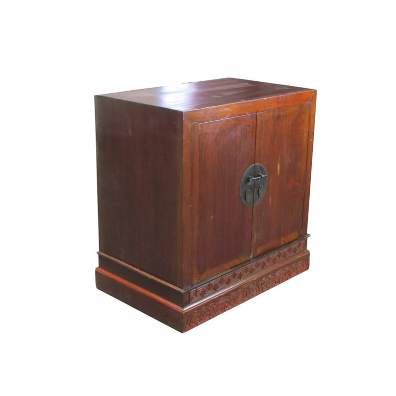 Ancient Chinese Elm Lacquered Cabinet
