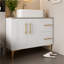 Ensemble de meuble-lavabo simple 36 po avec plateau en céramique 2 tiroirs Nourudin