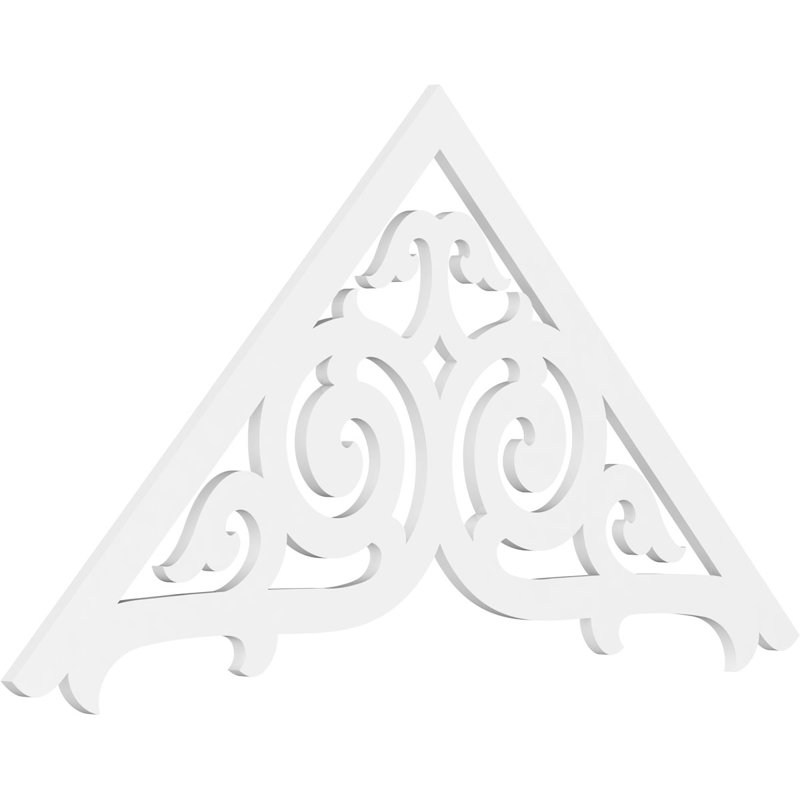 Athens Architectural Grade PVC Gable, 36" H x 72" W x 1" D, 12/12