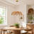 3-Light Hand-Woven Rattan Leaf Bohemian Pendant Light
