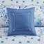 Édredon pour lit double / grand avec rayures florales, rembourrage, 2 taies décoratives, coussins décoratifs, rayures textiles, rembourrage, textile, lavable à la machine
