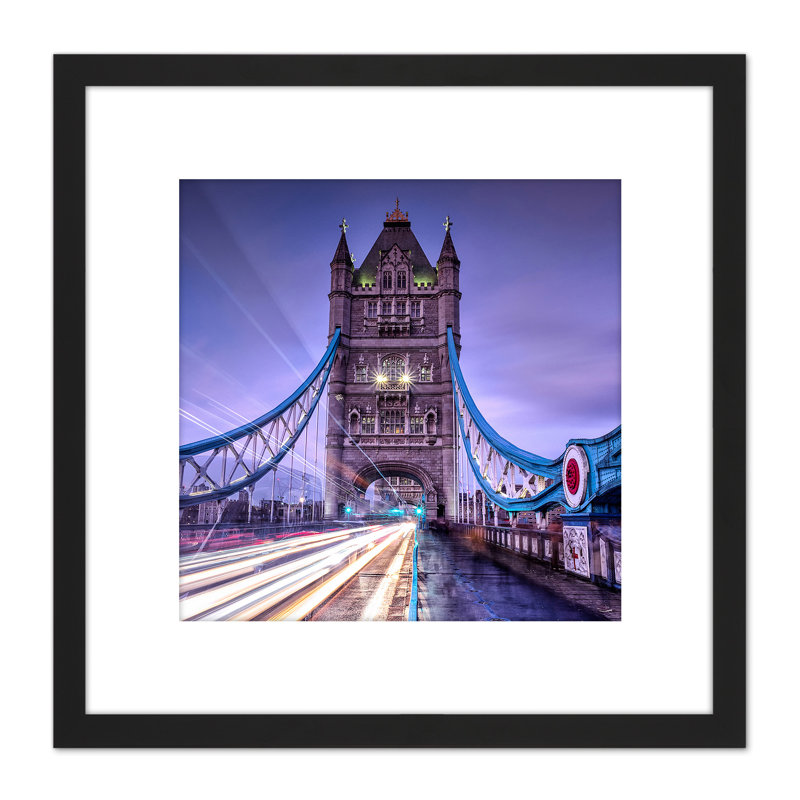 Light Trails Tower Bridge London by William Warby - Single Picture Frame Print