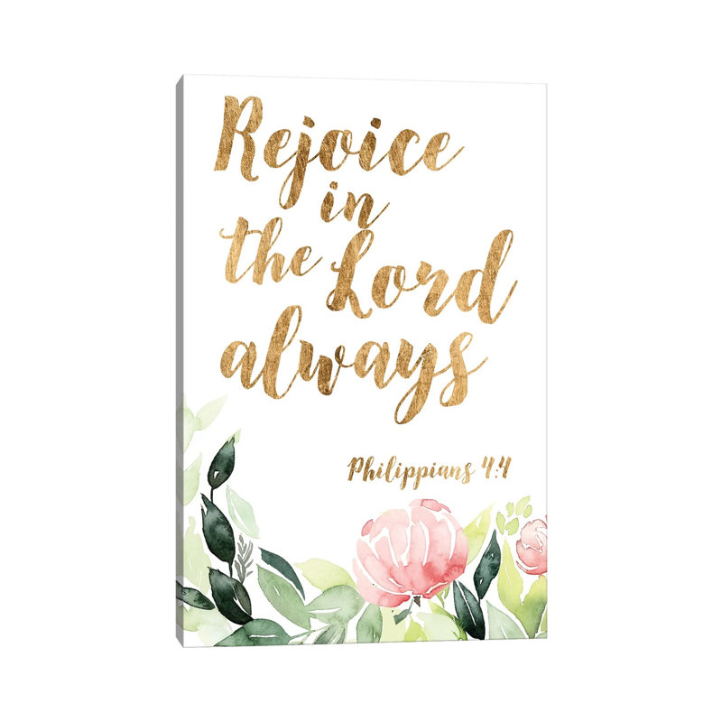 Grace Words Floral II by Studio W - Gallery-Wrapped Canvas Giclée on Canvas, 66.04cm H x 45.72cm W, Wrapped Canvas