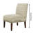 Aftonshire Modern Accent Chair, Armless Lounge Chair With Tufted Upholstery & Wood Legs, Fabric Side Chair- Horizontal Back Design, Comfortable Decor-1306145404