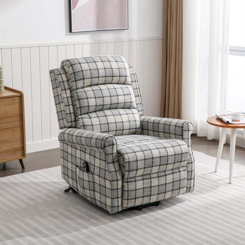 Deltrice 82cm Wide Lift Assist Wing Chair Recliner, Green