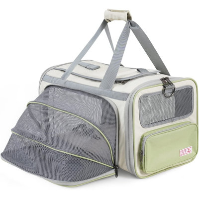 Sac à dos pour chat avec étiquette d'identification, sac à dos pour chat approuvé par la TSA, sangle de voyage souple et pliable pour animal de compagnie, pliable, portable, convenable pour le voyage, confortable et pratique
