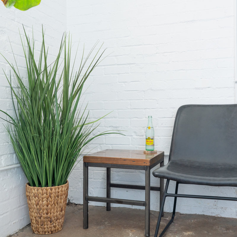 48'' Faux Foliage Grass in Wicker/Rattan Basket