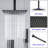 Luxury Rain Mixer Shower System 12 Inch Ceiling Mounted Rainfall Showerhead with Handshower and Tub-60199656